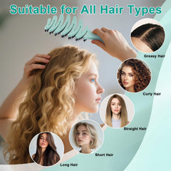 Lynnievelle boar and nylon bristles distribute oils for smoother hair.