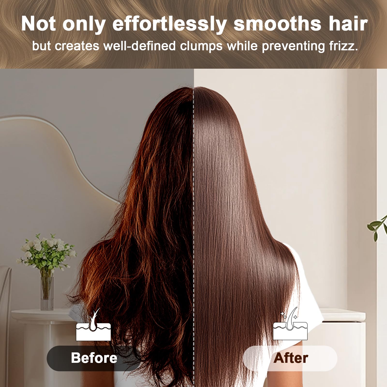 Lynnieëlle brush provides a soothing scalp massage during brushing.