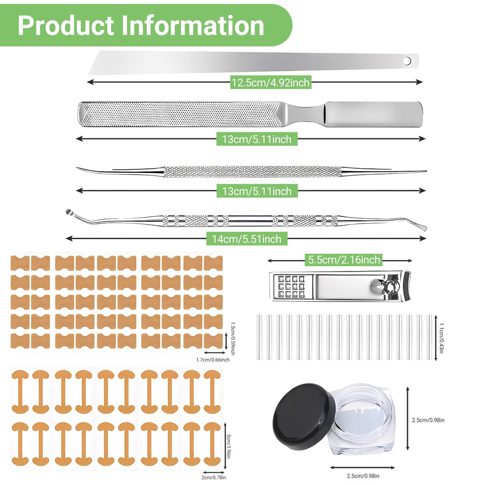 LYNRUI corrector patches in soft material reduce pressure while aligning the nail