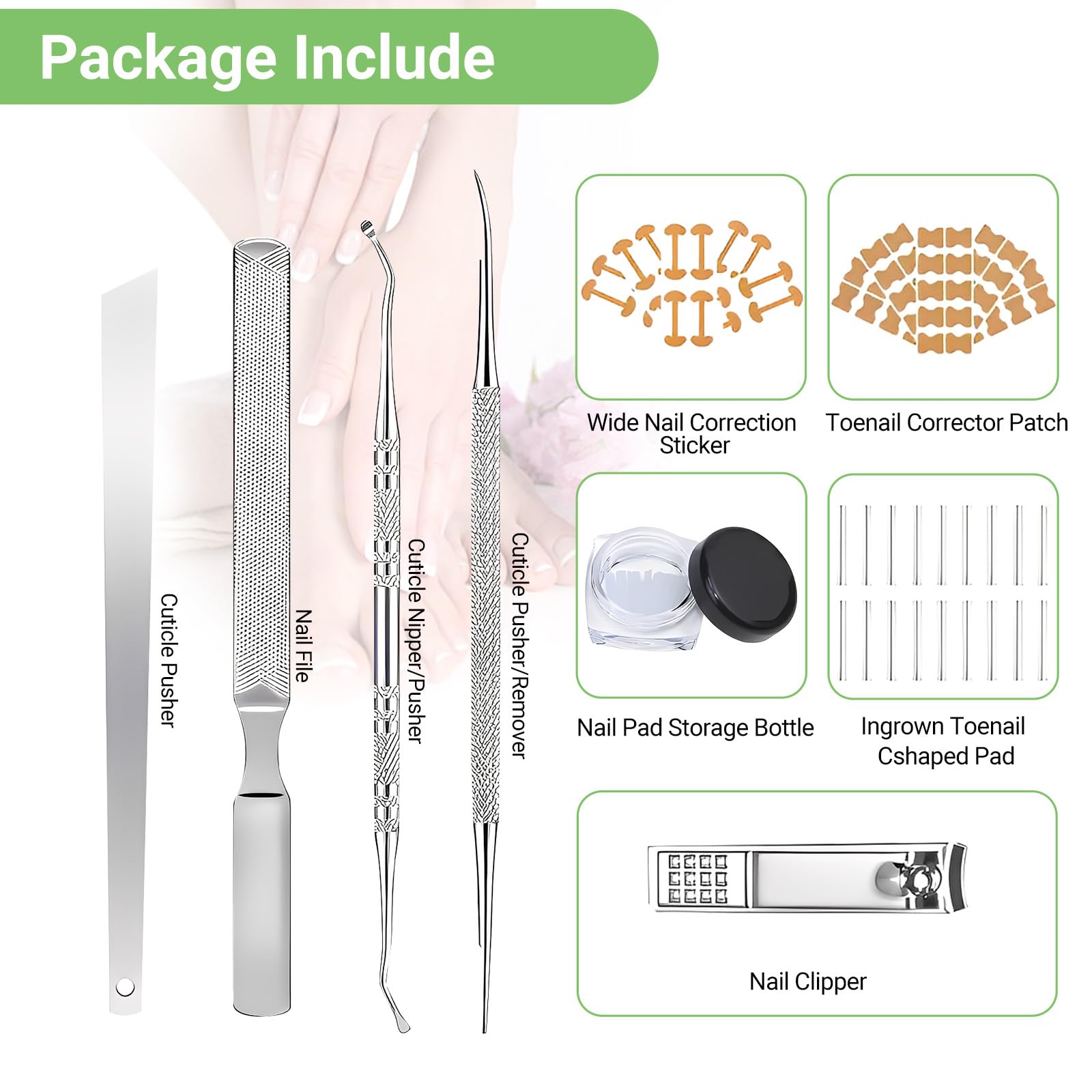 LYNRUI complete home pedicure kit for at‑home toenail care and maintenance