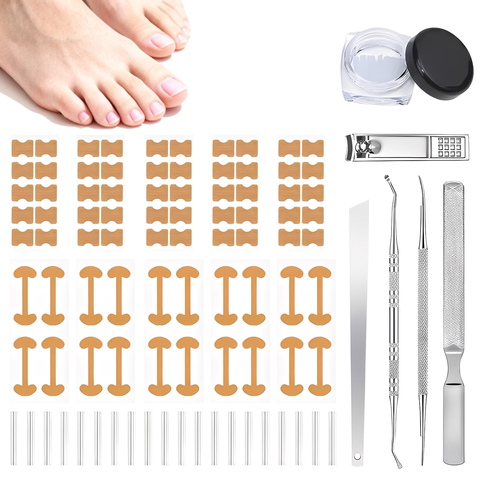 LYNRUI ingrown toenail corrector set with breathable strips for comfortable daily wear