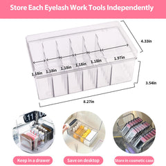 LynxLink Lash Cart Organizer six compartments for lash supplies