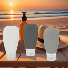 LYOB transparent bottles let you see lotion colors and levels at a glance.
