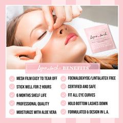 Parche hidrogel Lyon Lash con aloe vera hidrata piel sensible bajo el ojo