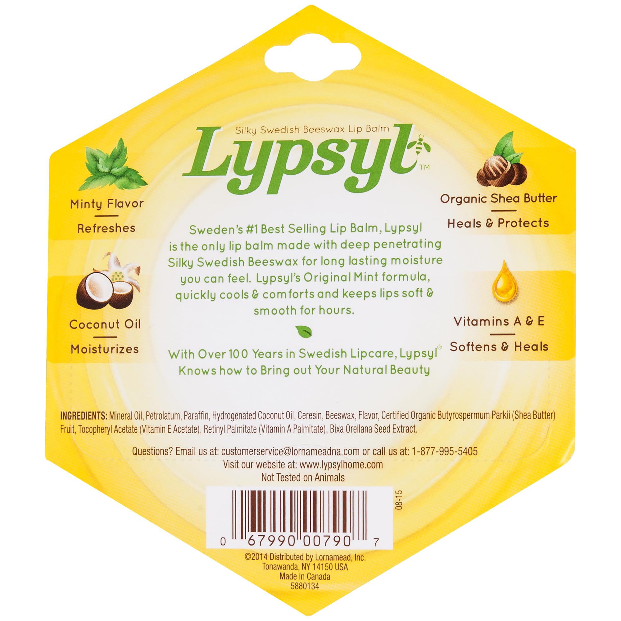 Lypsyl Intense Protection Original Mint tube close-up for lasting moisture