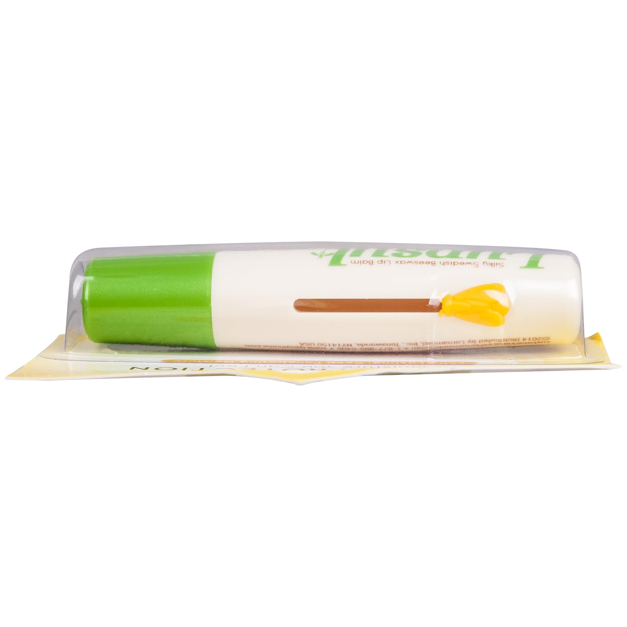 Lypsyl Original Mint lip balm in use for smooth, hydrated lips