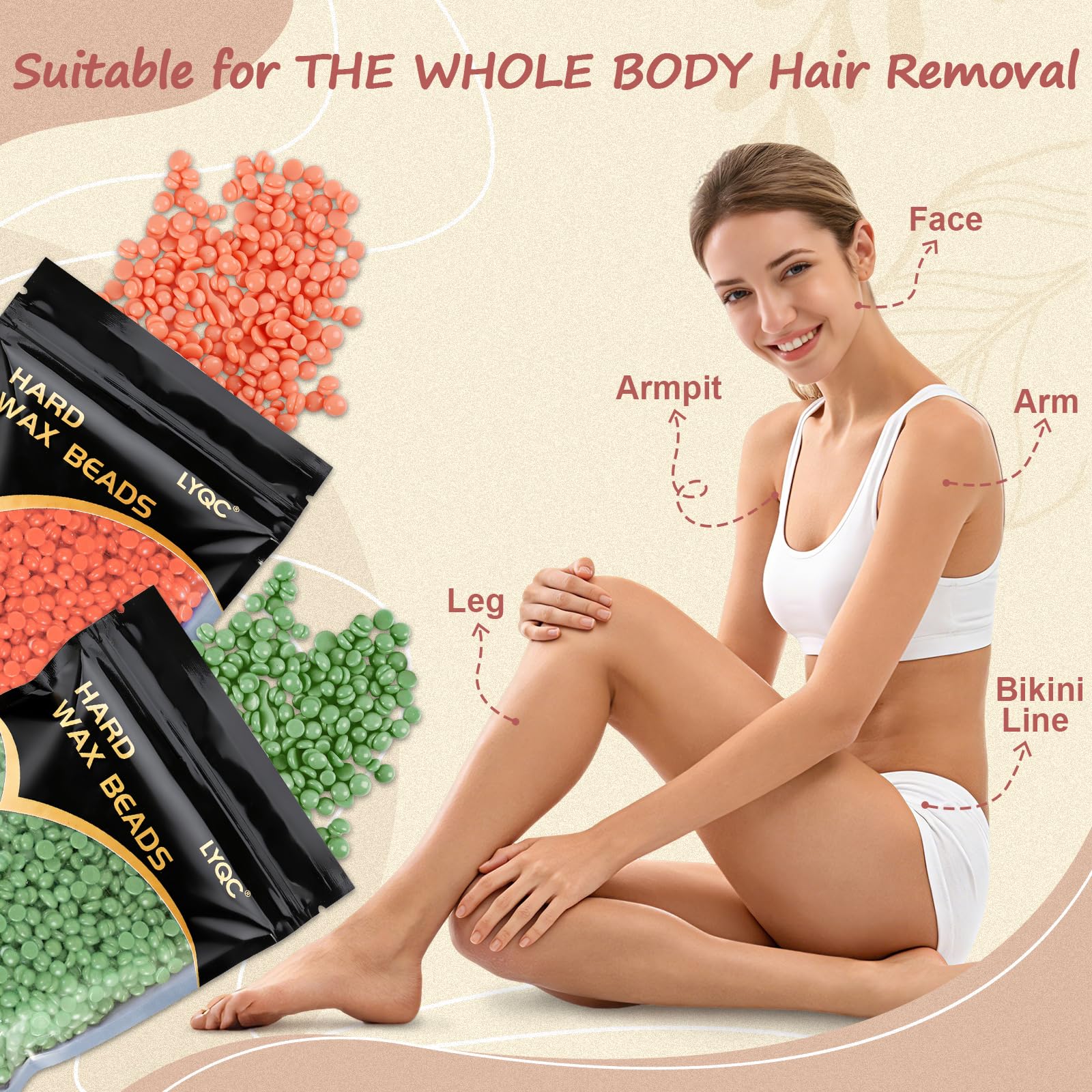 LYQC 10-scent wax beads for mood-enhancing waxing sessions
