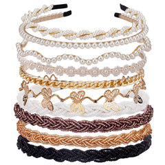 Diadema LYroo con perlas y cuentas para un look elegante diario.