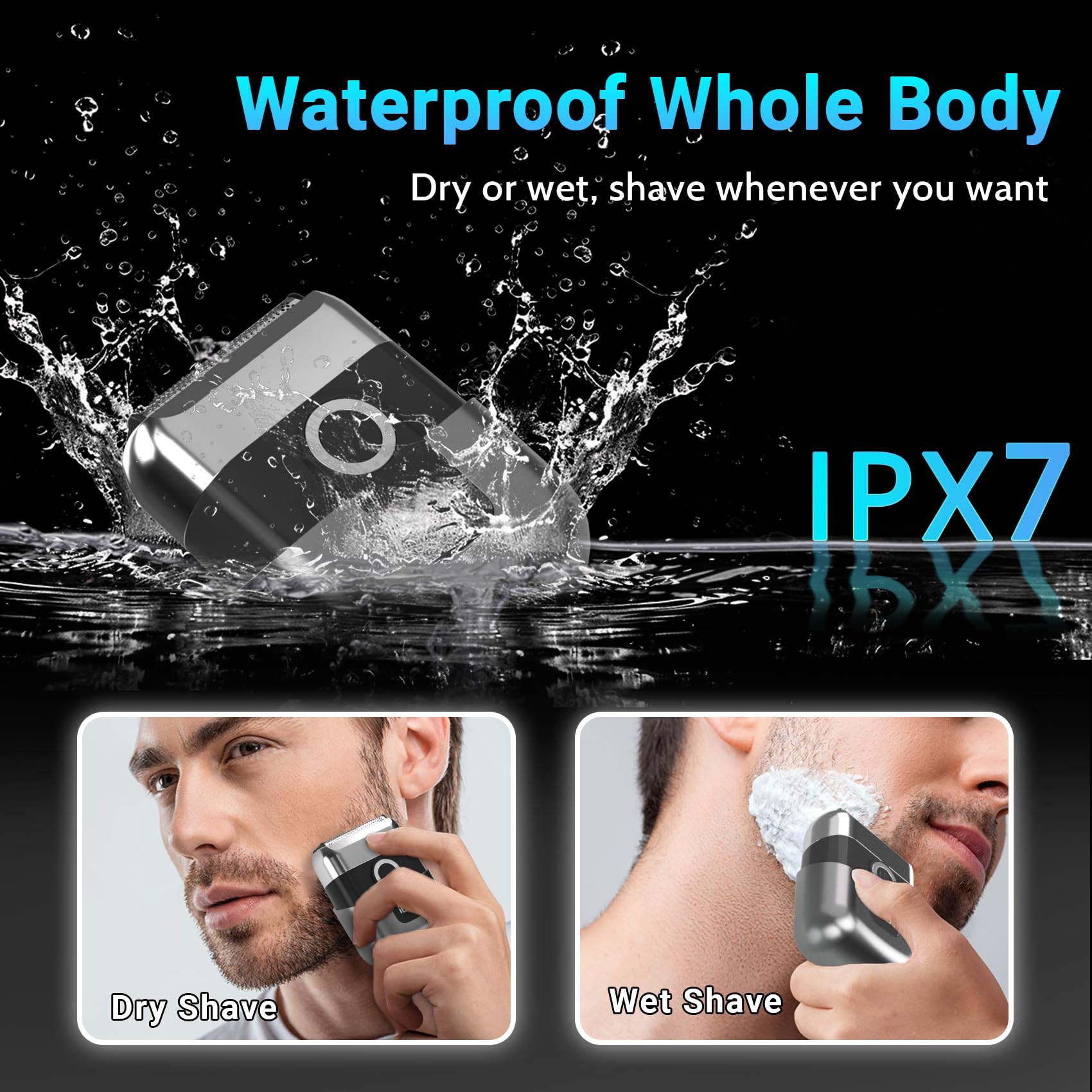 LYRSLF 3D floating head adapts to facial contours for a smoother shave