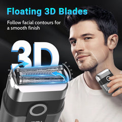 LYRSLF shaver with USB-C display tracks charging status on the go
