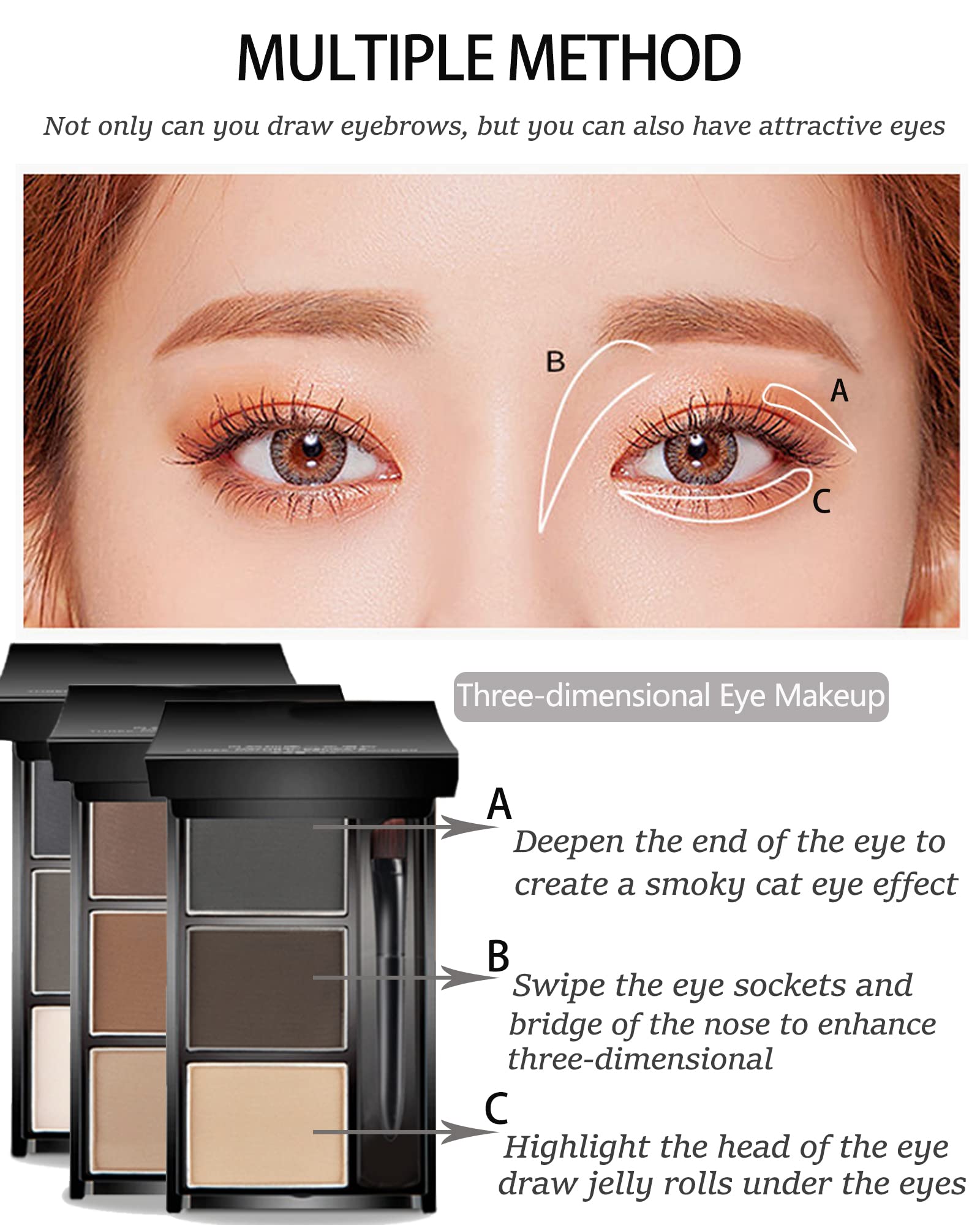 Dual-head brow brush included for shaping and detailing