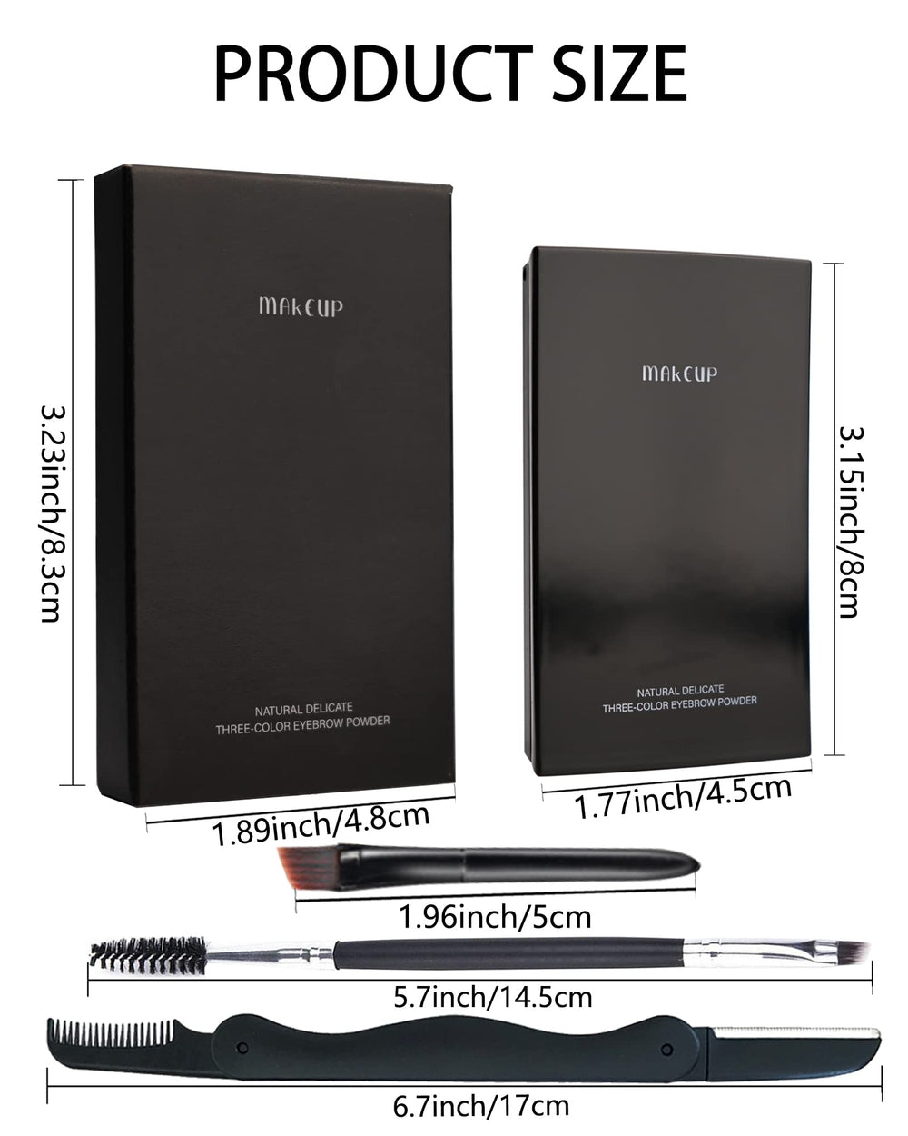 Compact kit with built-in mirror for on-the-go touch-ups