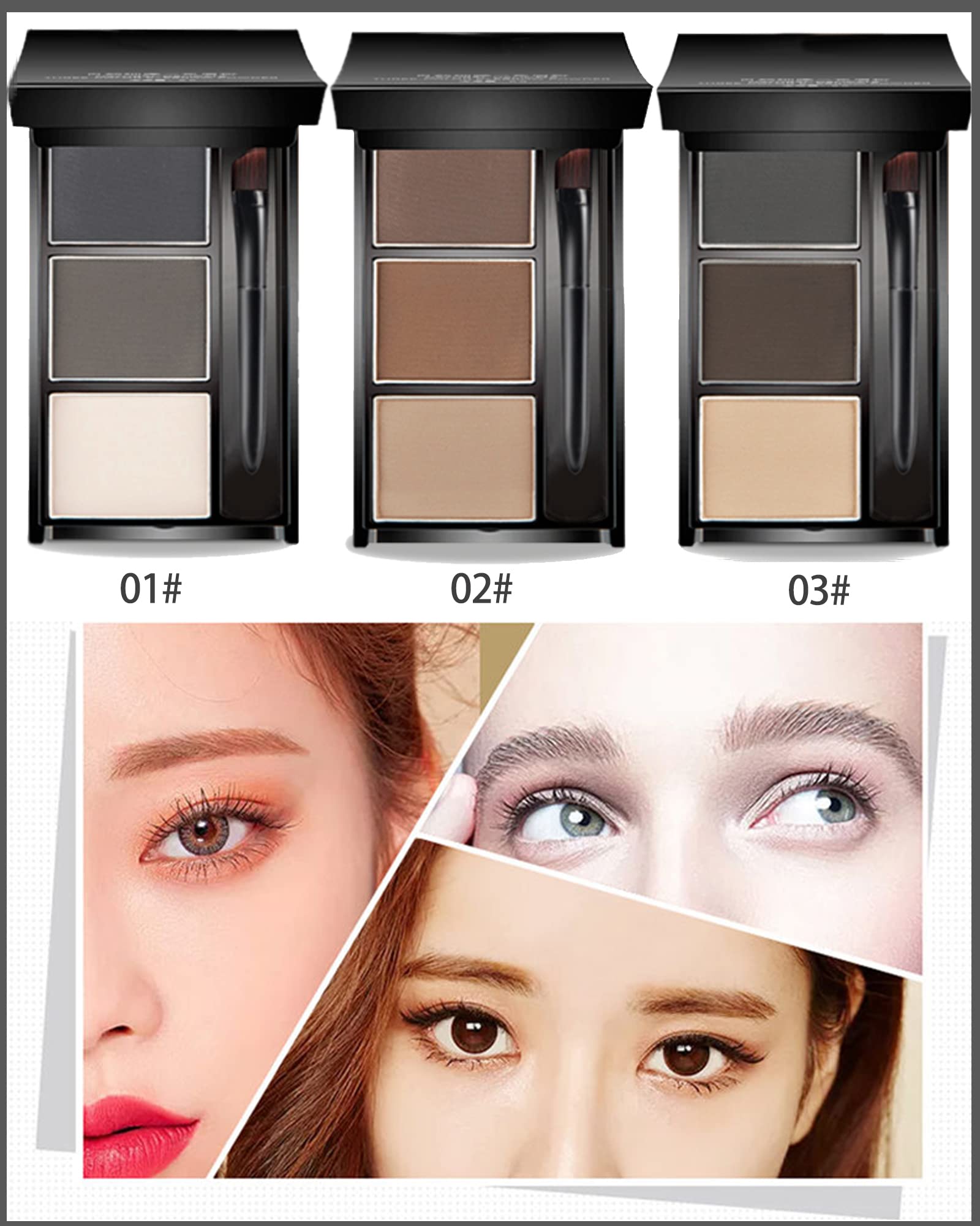 Waterproof brow powder ensures long-lasting wear throughout the day