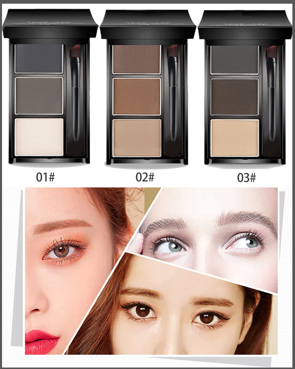 Waterproof brow powder ensures long-lasting wear throughout the day