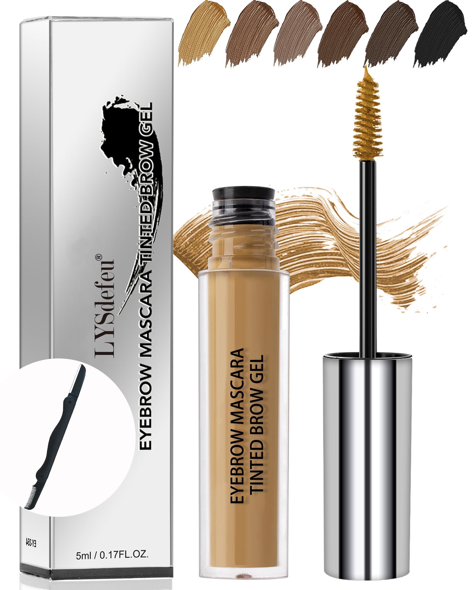 LYSdefeu gel-cejas tinte resistente al agua para color duradero.