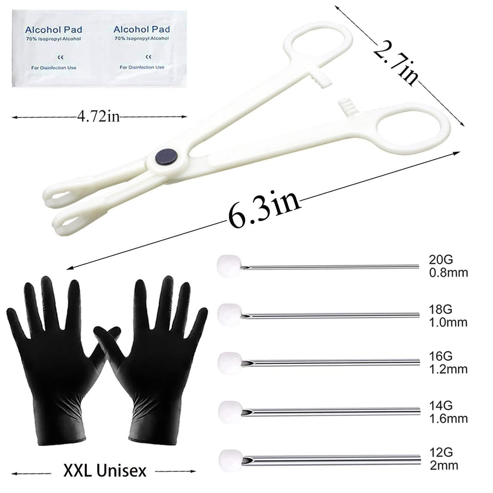 Agujas de piercing Lyuxzad 12G-20G para diferentes calibres.