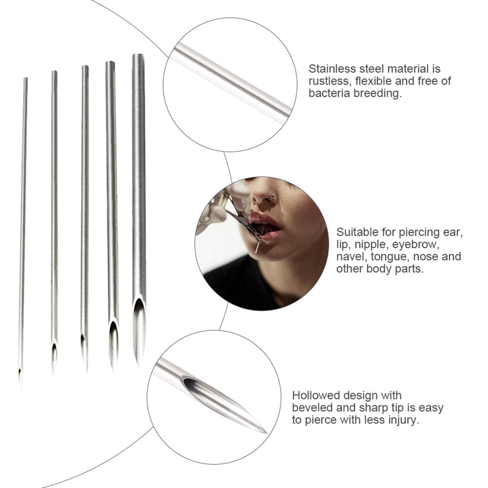 Pinza septum redonda Lyuxzad para sujeción estable.