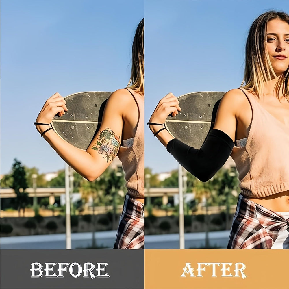 Lyuxzad breathable fabric sleeve on forearm keeps you cool and comfortable.
