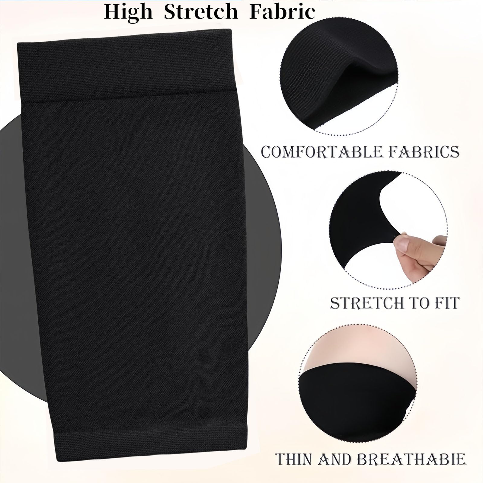 Lyuxzad tattoo cover-up sleeve in black with solid design for discreet coverage.