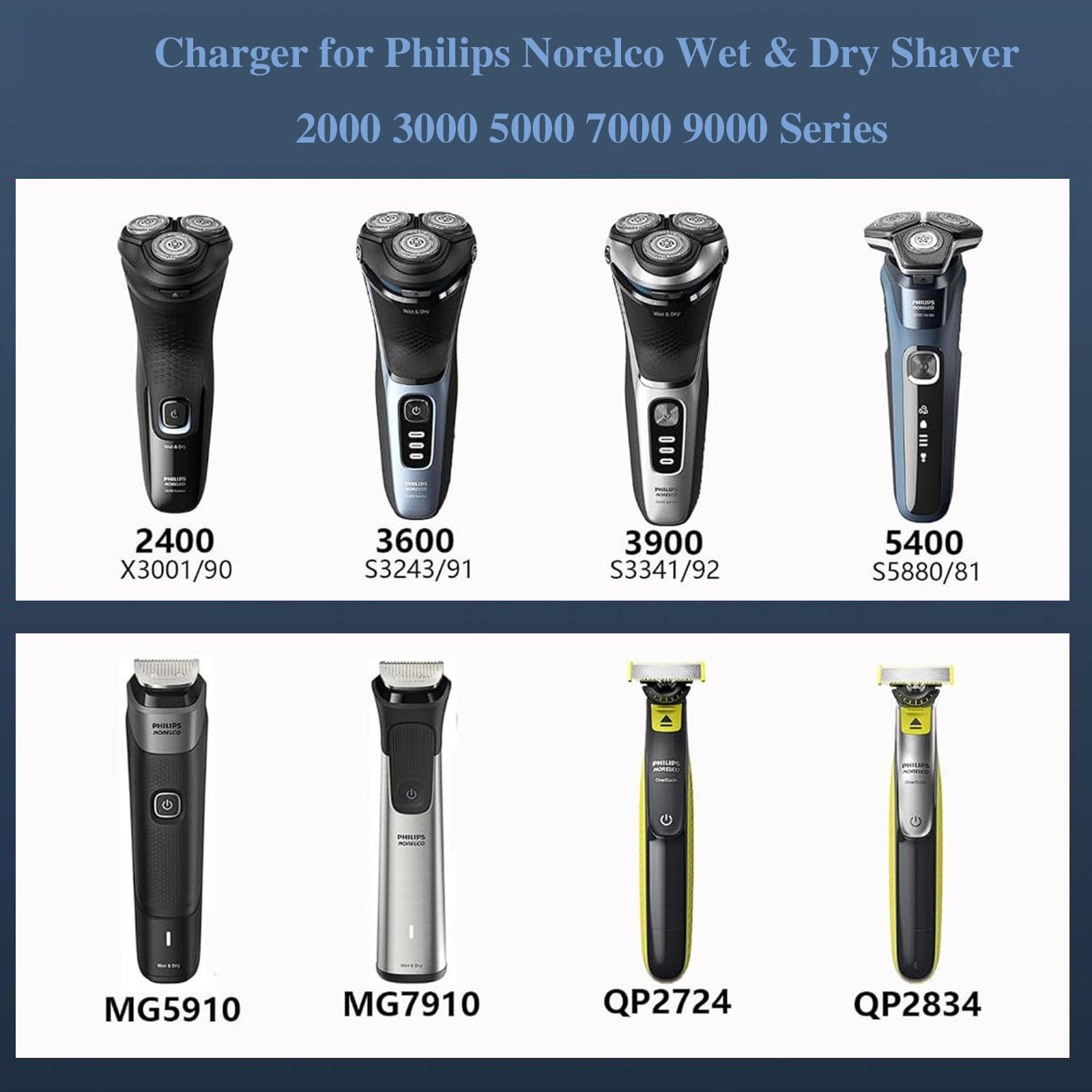 LZHS Lonzeais 3-foot USB charging cable for Philips Norelco shavers enables flexible placement.