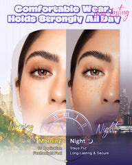 LZM glueless lashes natural-looking band blends with lashes