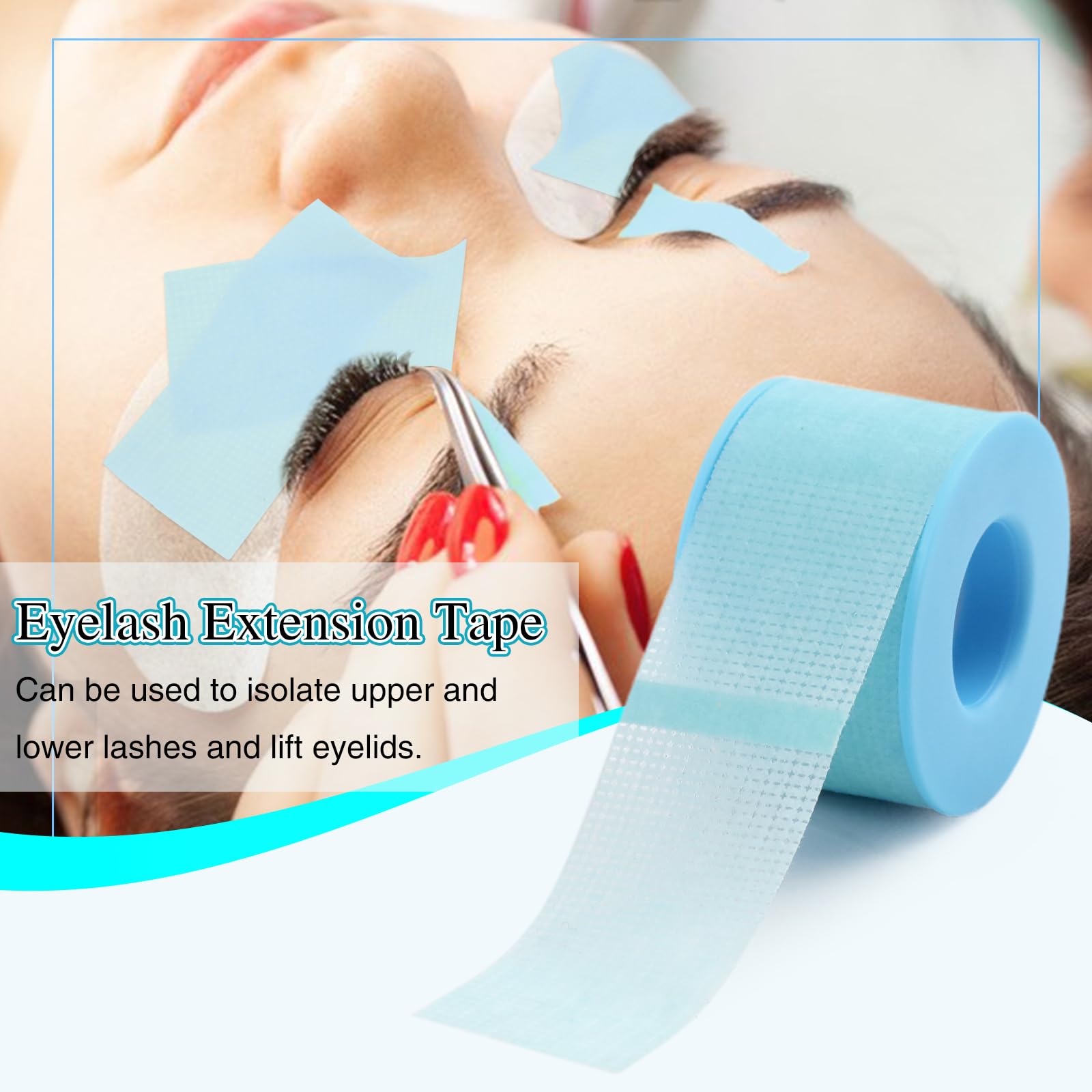 LZM lash tape isolates upper and lower lashes to protect the eye area