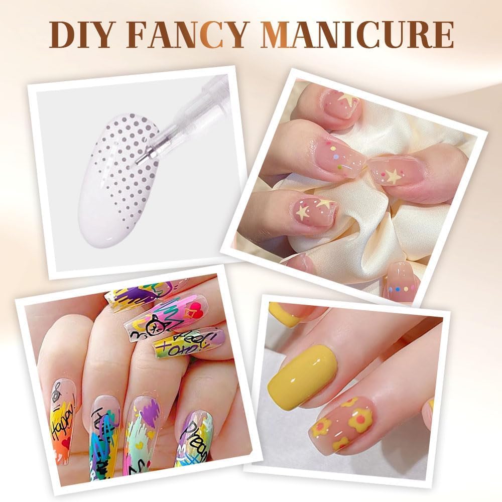 LZUPIKC Nail Art Pens are ideal for home salon nail art projects.