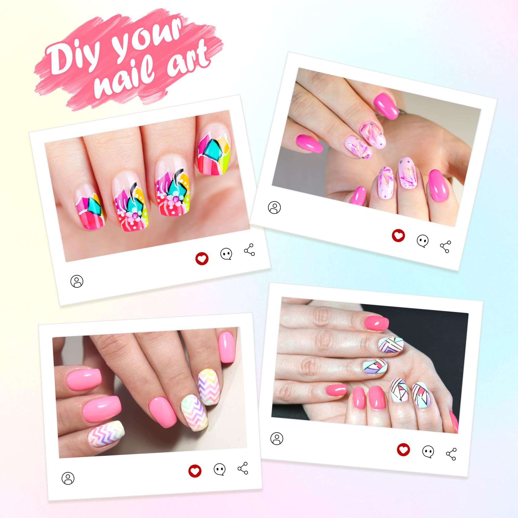 Nail art on a phone case with LZXLUKGIR pens for personalization.