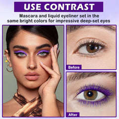 LZXLUKGIR Set maquillaje purpura para un look coordinado y elegante.