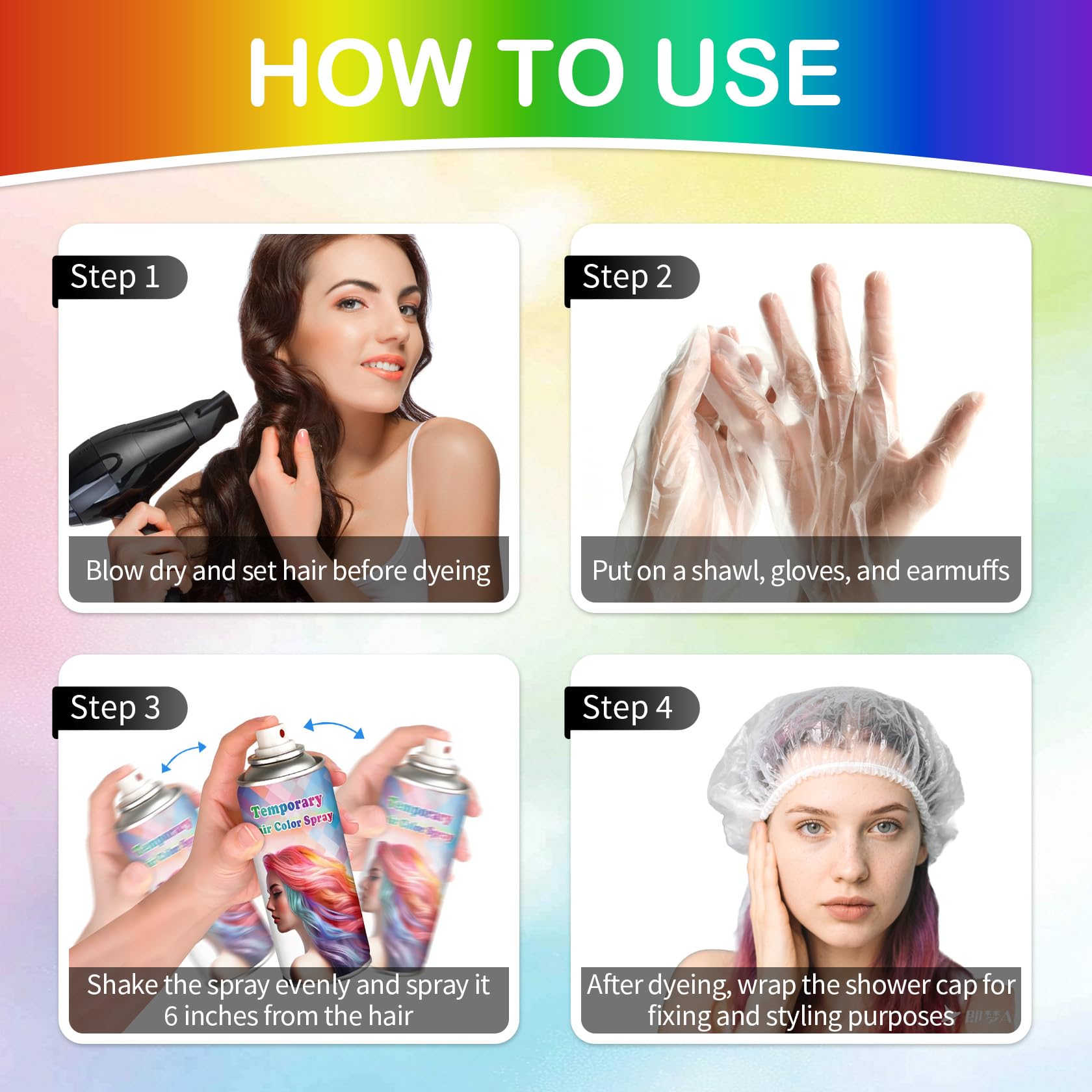 LZXLUKGIR Silver Hair Spray: even coverage across strands