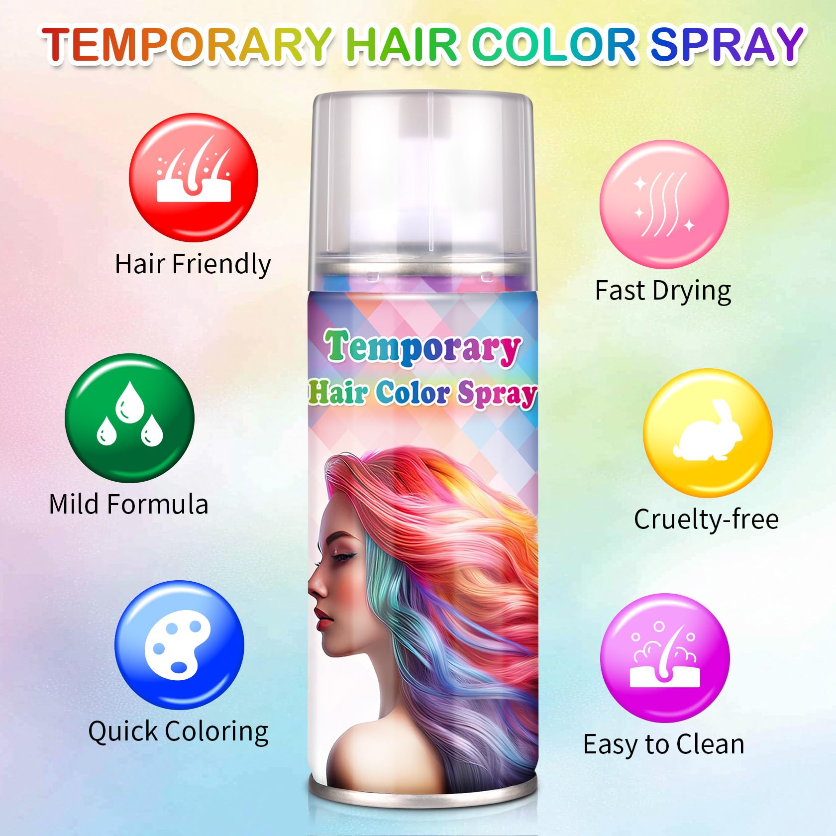 LZXLUKGIR Silver Hair Spray: fast drying after application