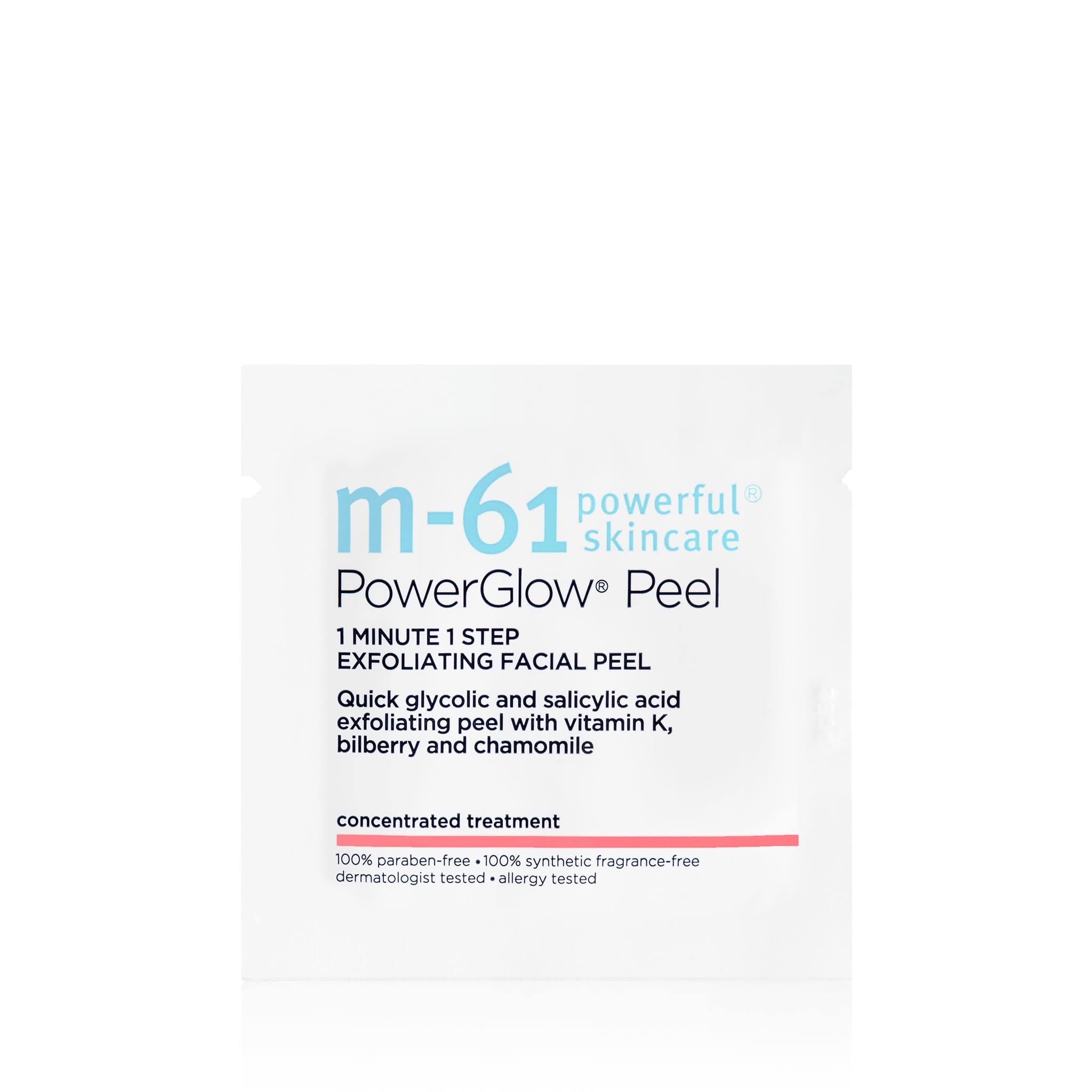 M-61 PowerGlow Peel application swipe on clean skin