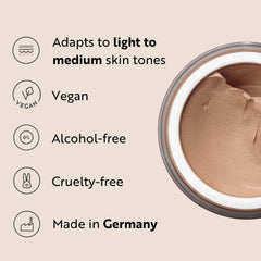 Smooth blend when applying with a brush for even coverage.