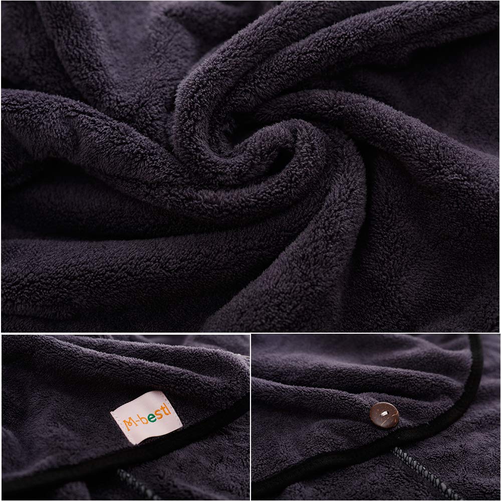 Head wrapped in M-bestl towel for hands-free hair care and skincare