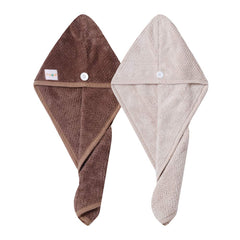 M-bestl absorbent microfiber hair wrap towel in Coffee for gentle, efficient drying