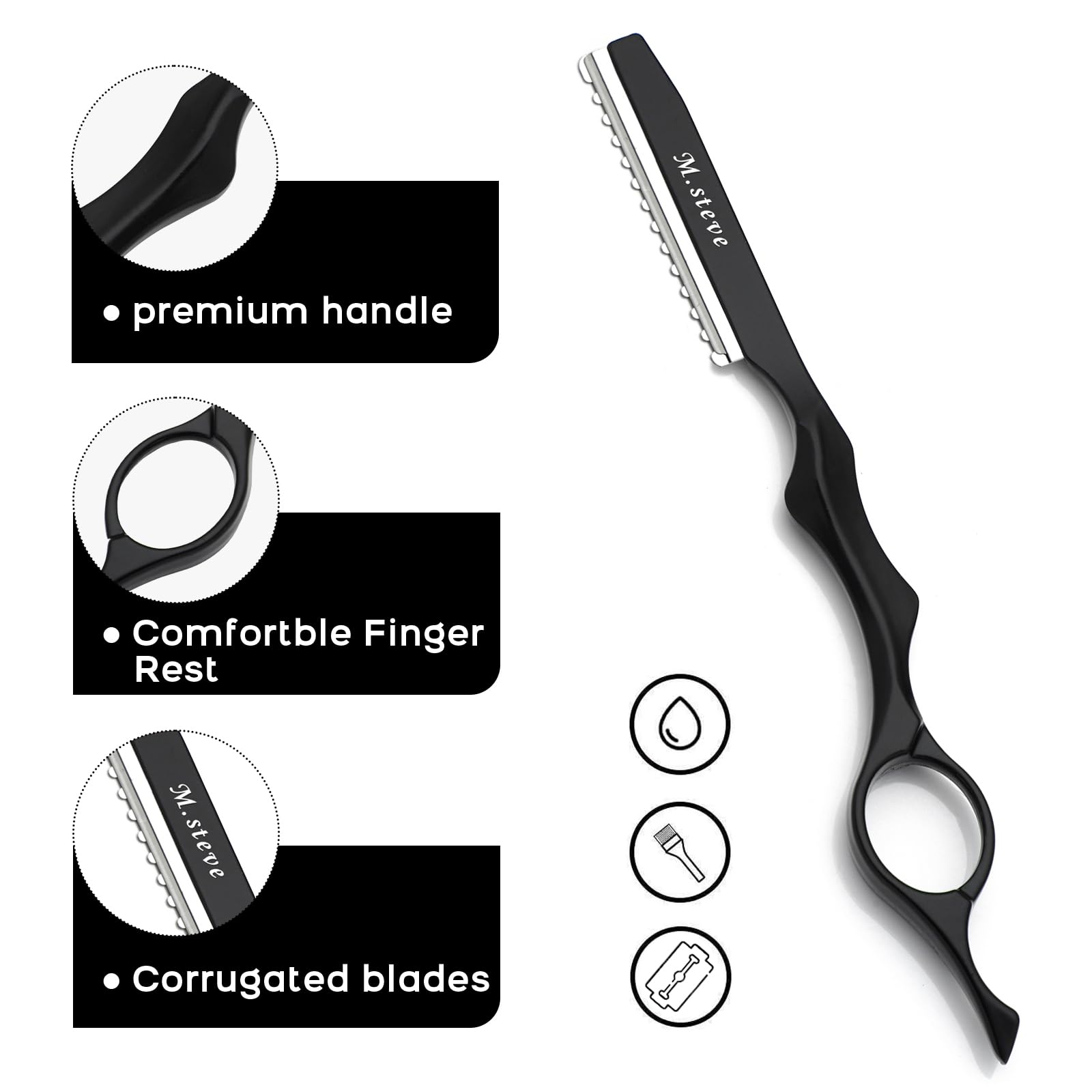 M.steve ergonomic handle design for comfortable grip and control