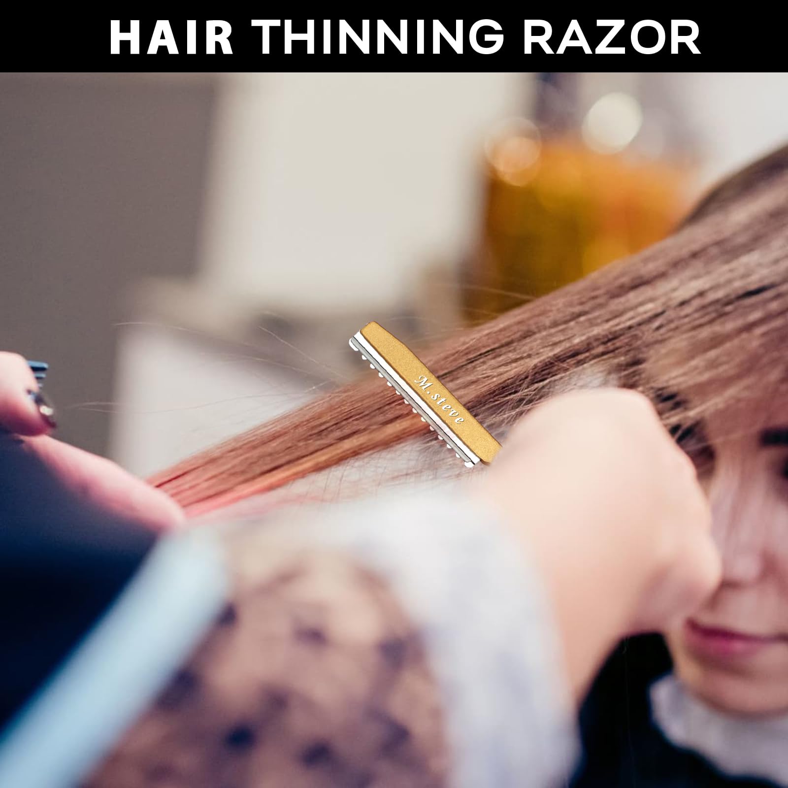 M.steve hair razor gold-finish image adding premium look to styling toolkit.