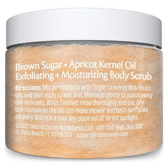 M3 Naturals exfoliante de azúcar moreno para pies, exfoliación suave y pies suaves