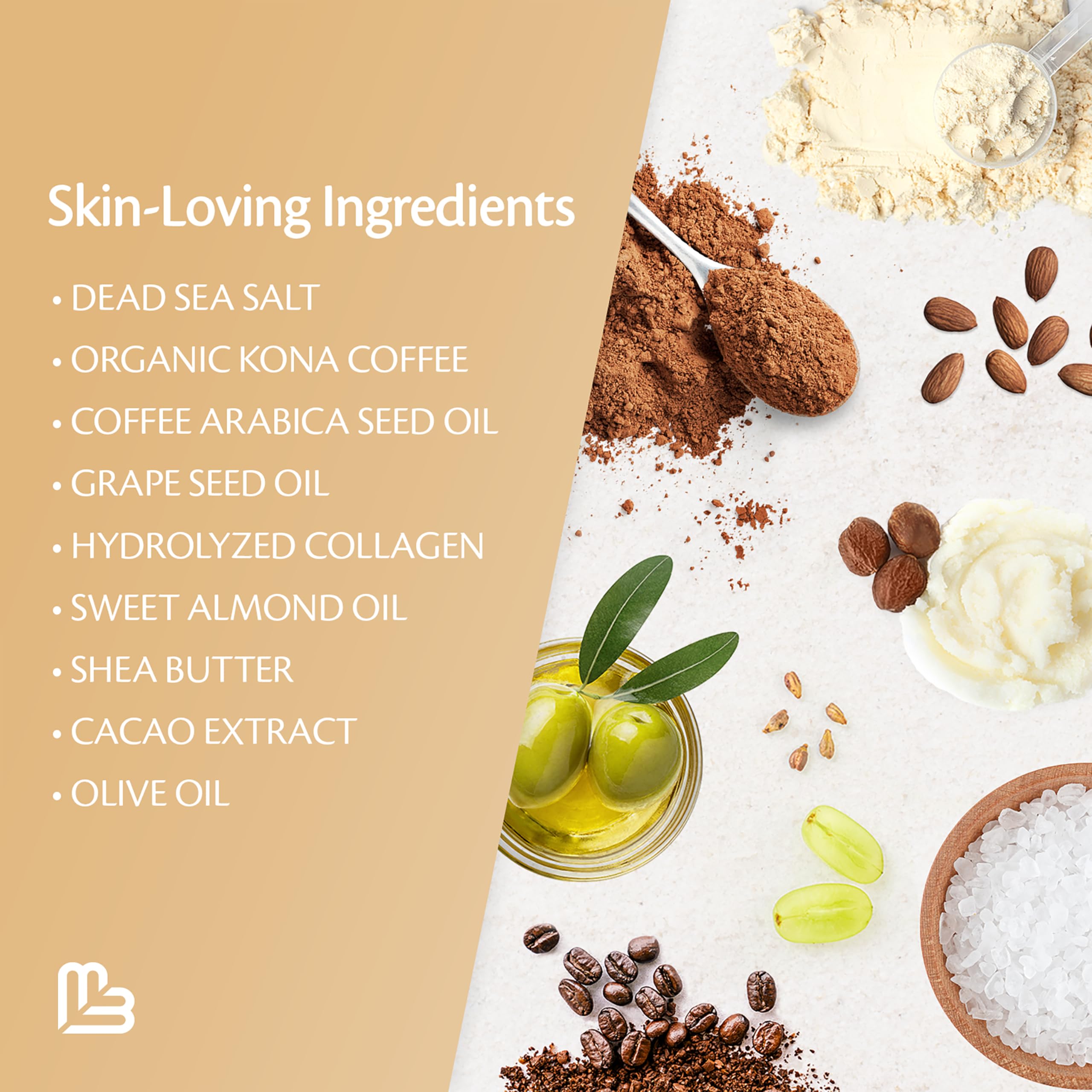 M3 Naturals exfoliante Arabica, masaje facial suave para renovación