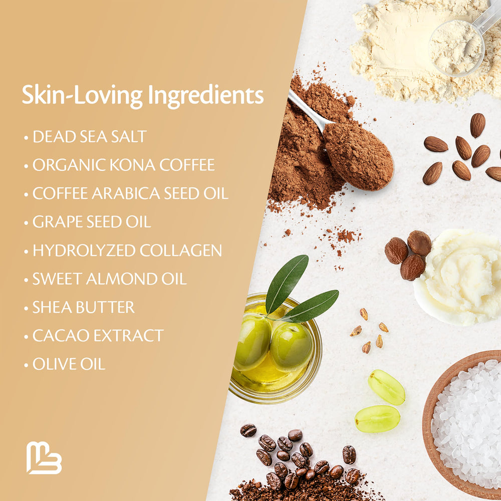 M3 Naturals exfoliante Arabica, masaje facial suave para renovación