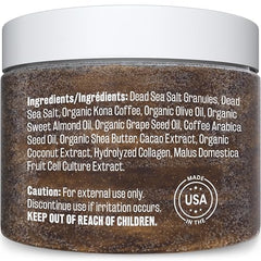 M3 Naturals exfoliante Arabica, textura cercana, piel suave tras el uso