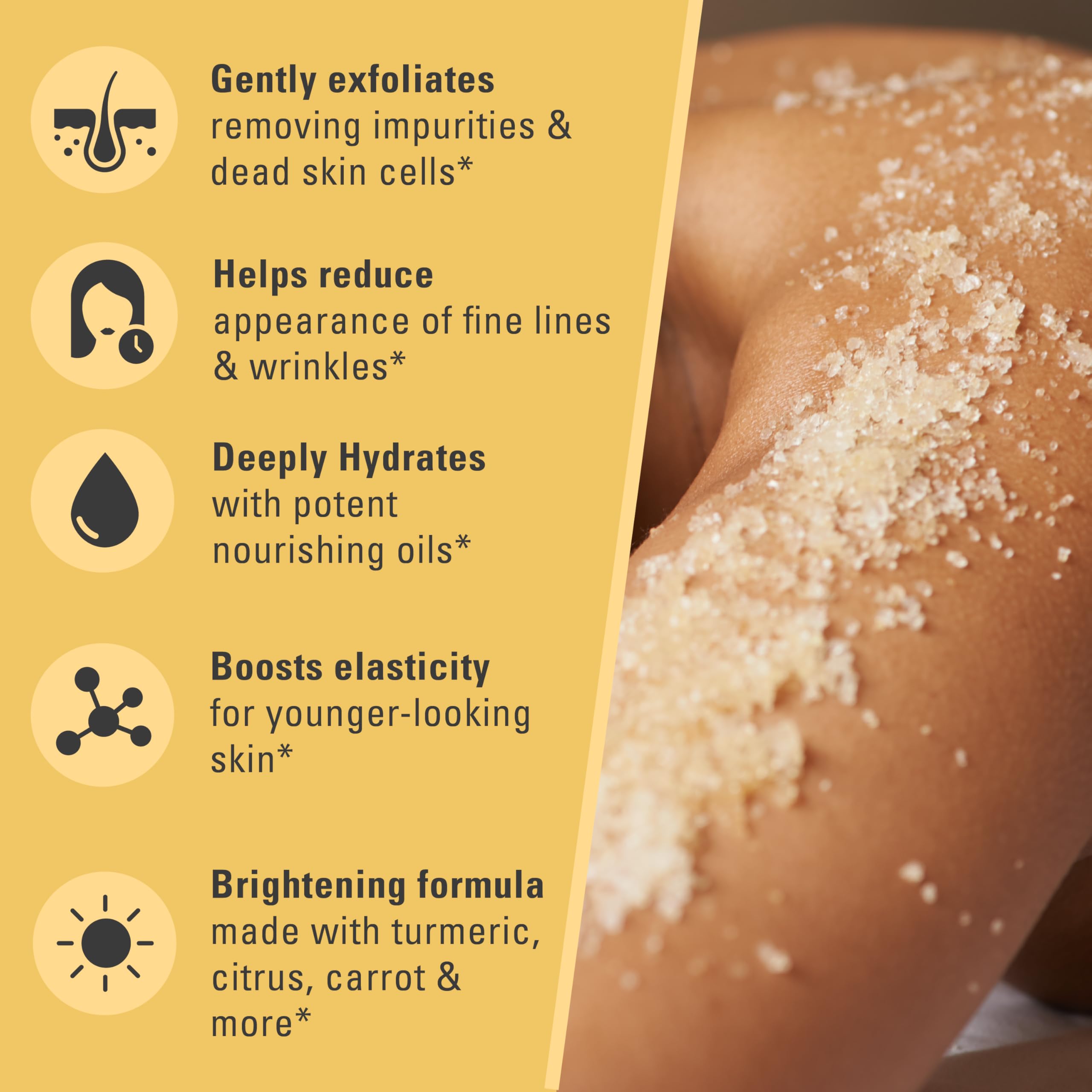 M3 Naturals Exfoliante Curcuma Textura Gránulos: exfoliante con granulos para piel revitalizada.