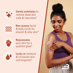 M3 Naturals Himalayan Salt Scrub manos-exfoliante para hidratación suave