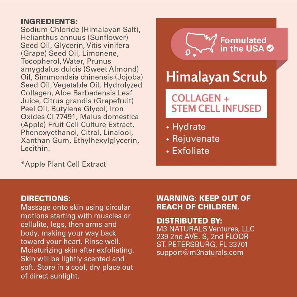 M3 Naturals Himalayan Salt Scrub rostro-exfoliante para piel revitalizada