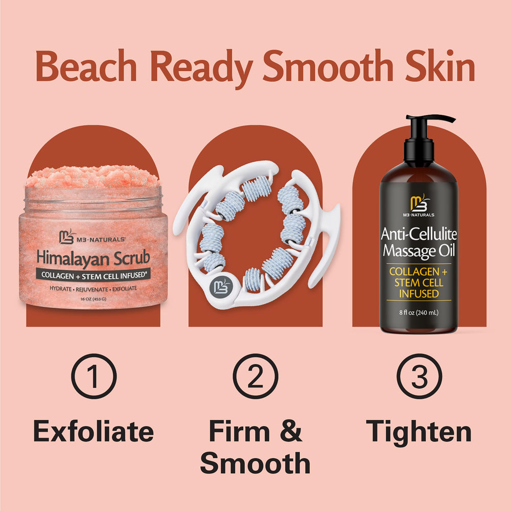 M3 Naturals Himalayan Salt Scrub textura-granulos exfoliante lujoso para piel