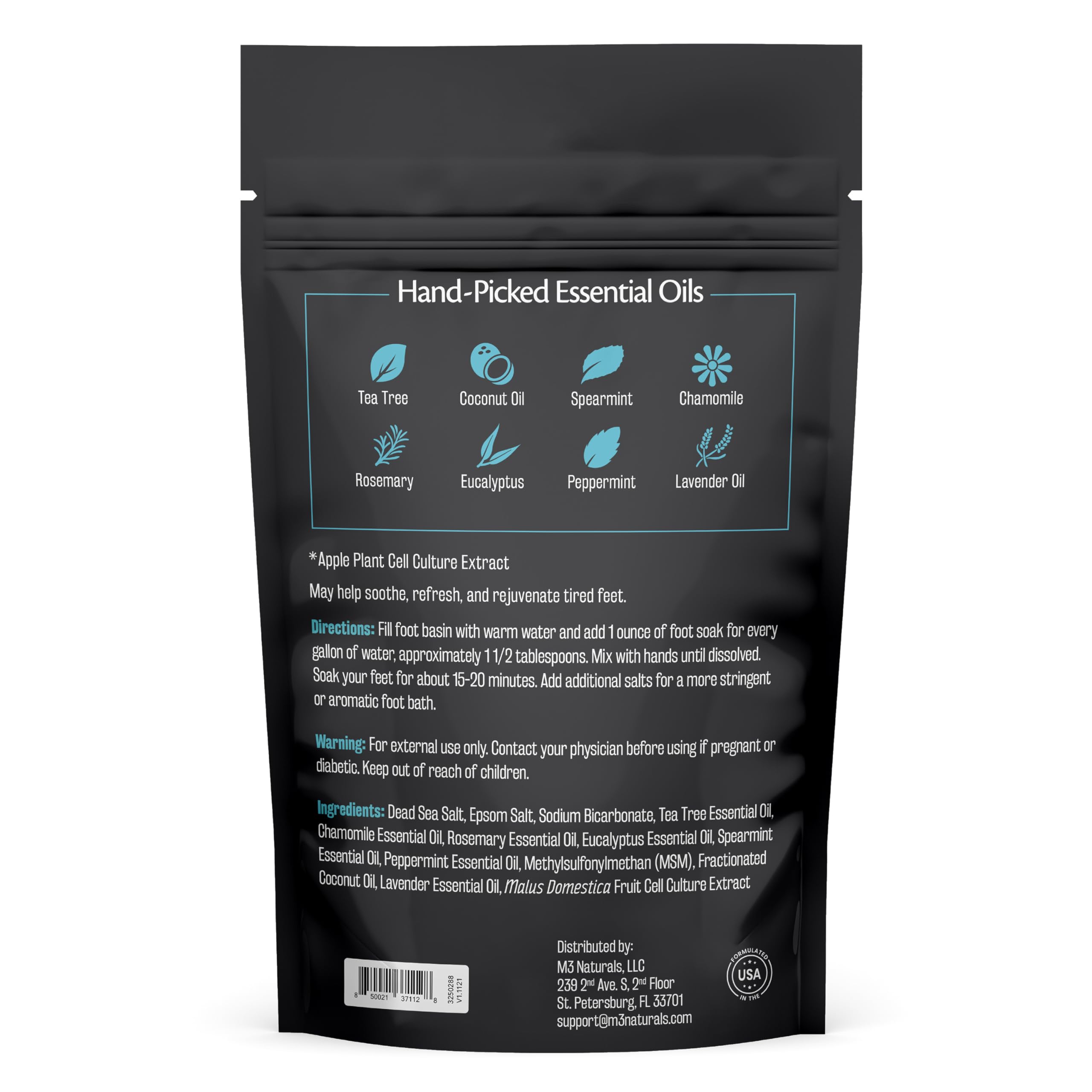 M3 Naturals sal-del-mar-muerto-pies hidratados tras un uso suave.