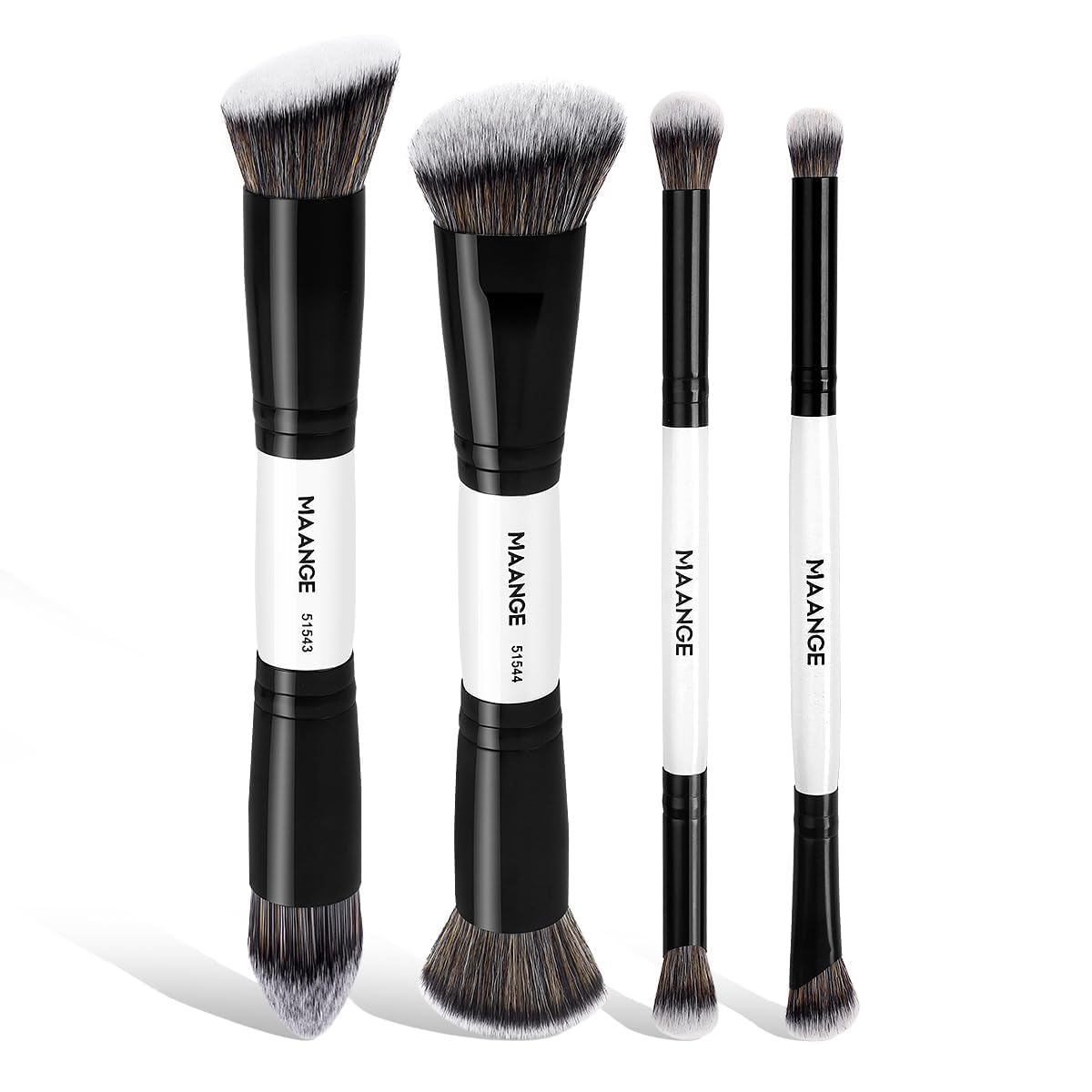 MAANGE four-piece dual-ended brush set for seamless makeup application