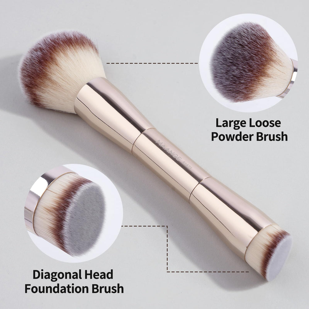MAANGE compact gold case packaging keeps brushes portable and stylish.