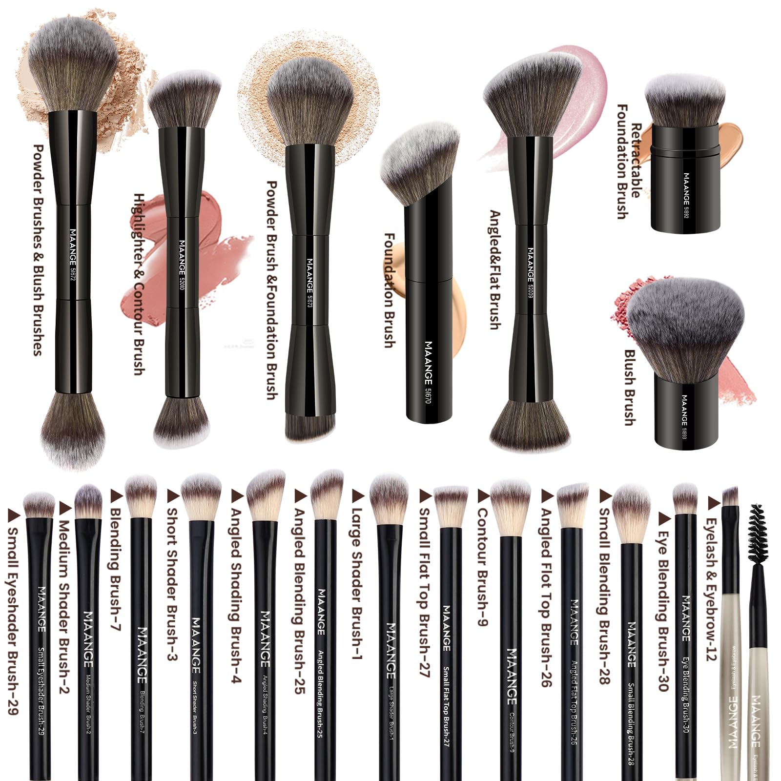 MAANGE brush set in elegant gift box enhances gifting and organization.