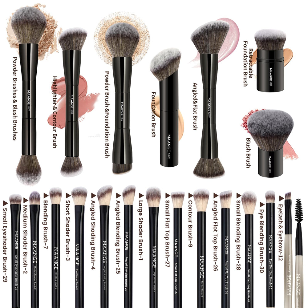 MAANGE brush set in elegant gift box enhances gifting and organization.